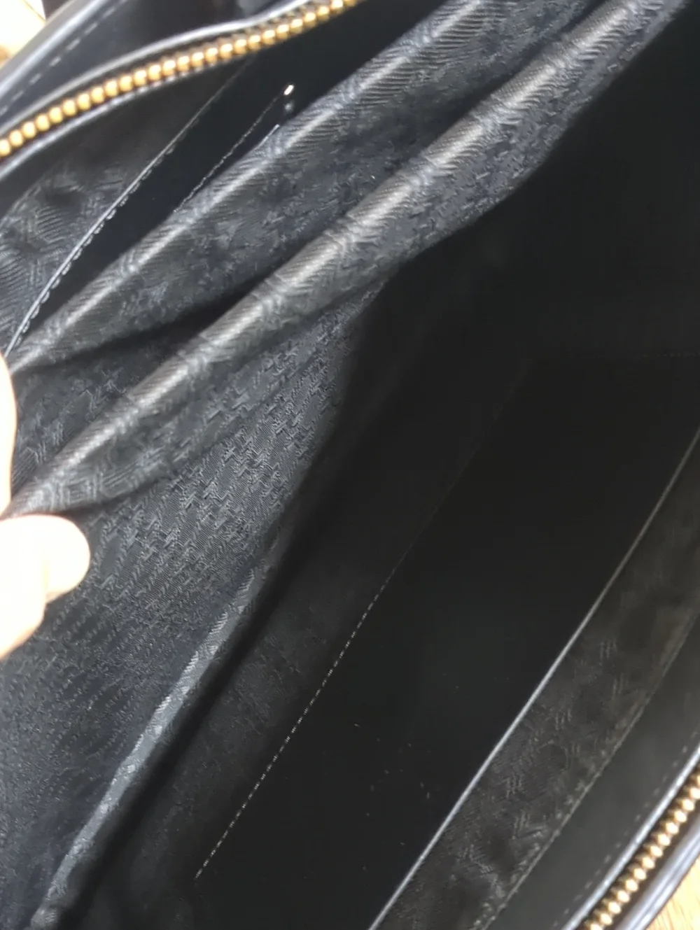 Louise Et Cie Black Leather Briefcase Work Tote